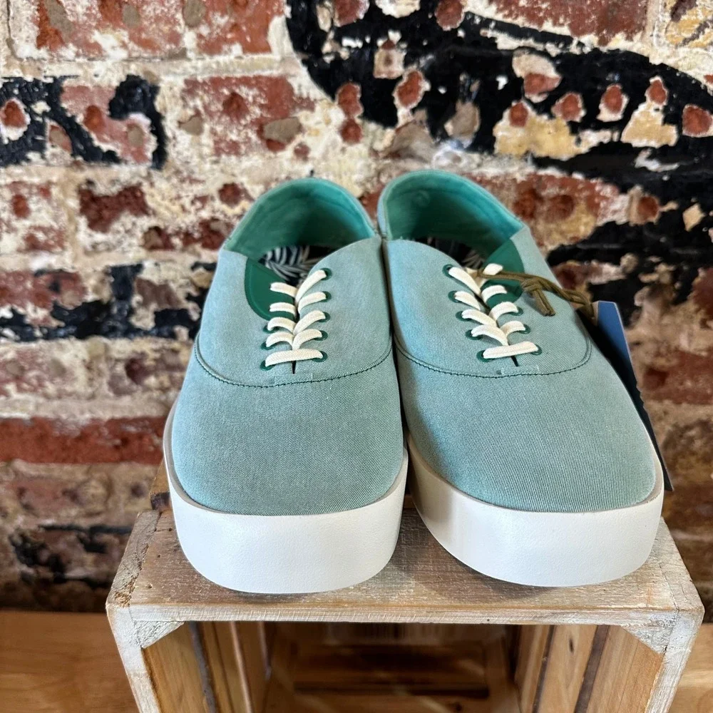 OLUKAI Tradewinds Mens 11 Bamboo Green shoes slip on casual NEW
